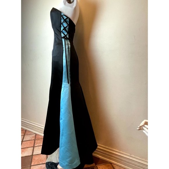 Jessica McClintock Gunne Sax Women Vintage 1990s Prom Maxi Dress Black Sz 5/6 - Picture 3 of 9